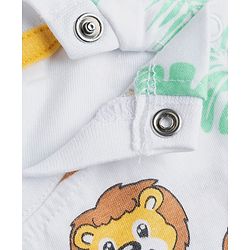 Babyhug Single Jersey Knit Half Sleeves T-Shirt & Shorts Set Animal Print - Green