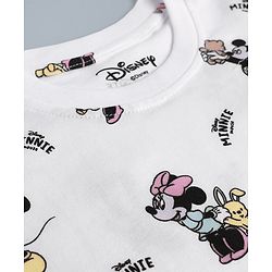 Babyhug Disney 100% Cotton Single Jersey Knit Half Sleeves Tshirts With Minnie Mouse Print Pack Of 2 - Pink & White