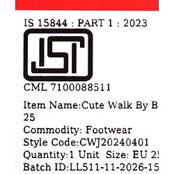 Cute Walk by Babyhug Velcro Closure Sneakers With JCB Applique - Navy Blue