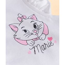 Babyhug Disney Interlock Knit Frill Sleeves Jhablas with Minnie Mouse & Marie Graphics Pack of 2 - White