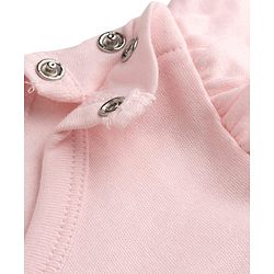 Babyhug Disney Interlock Knit Full Sleeves Romper With Marie Graphics - Pink