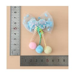 Babyhug Free Size Bow & Butterfly Hair Clips with Sequinned Bow Applique Pack of 2 -Blue