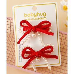 Babyhug Bow & Butterfly Clips Pack Of 2 - Green