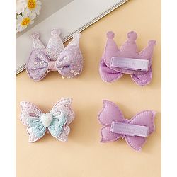 Babyhug Bow & Butterfly Clips Combo Sets - Pink