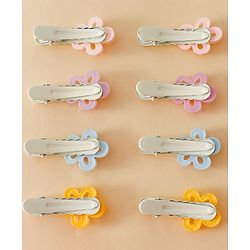 Babyhug Floral Bloom Hair Clips - PInk & Purple