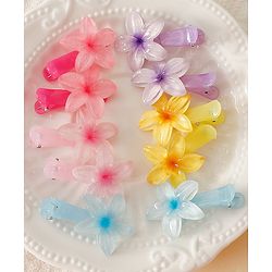 Babyhug Floral Bloom Hair Clips - PInk & Purple