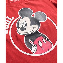 Babyhug Disney Single Jersey Knit Half Sleeves T-Shirt & Shorts Night Suit With Mickey Mouse Graphics Pack of 2 - Multicolor