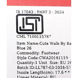 Cute Walk by Babyhug Slip On Formal & Party Wear Shoes With Applique - Navy Blue