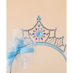 Babyhug Free Size Hair Bands With Embellished Bow Applique - Blue