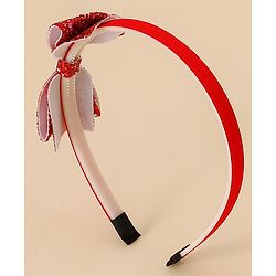 Babyhug Hair Band With Bow Applique - Gold