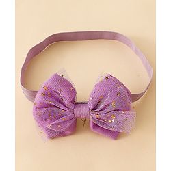 Babyhug Free Size Headbands With Floral Applique - Purple