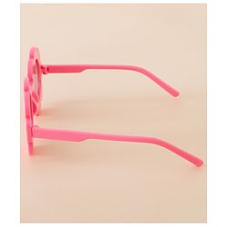 Babyhug Free Size Solid Color Floral Shaped Sunglasses - Red