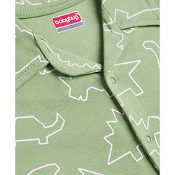 Babyhug Cotton Knit Full Sleeves Shirt & Pyjama Co-Ord Night Suit With Dino Print - Teal Blue