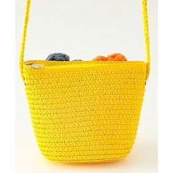 Babyhug Floral Applique Sling Bag Free Size - Orange