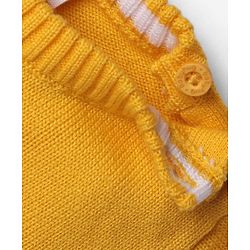 Babyhug Knit Full Sleeves Striped Sweater Set - Yellow