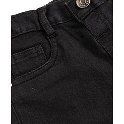 Babyhug Denim Full Length Slim Fit Washed Jeans With Stretch - Dark Blue