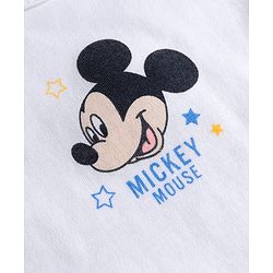 Babyhug Disney Single Jersey Knit Sleeveless Vest with Mickey Mouse Graphics Pack of 2- White
