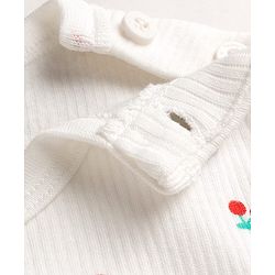 Babyhug Knit Full Sleeves Berry Printed Co-Ords Thermal Inner Wear Set with Vest -Off White