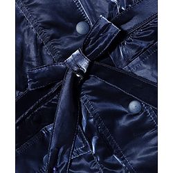 Babyhug Woven Hooded Jacket with Full Sleeves and Star Patch in Navy Blue for 2-3 Years