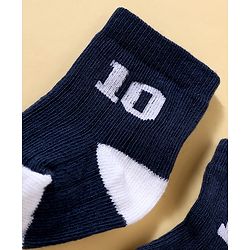 Cutewalk by Babyhug Anti-Bacterial Ankle Length Striped Socks With Star Design Pack Of 3 - White