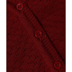 Babyhug Knit Full Sleeves Sweater Set With Cap & Booties - Marron