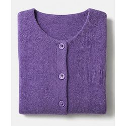 Babyhug Knit Full Sleeves Sweater Set with Cap & Booties - Purple