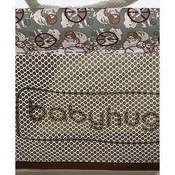 Babyhug Owl Print Cradle with Mosquito Net and Swing Lock function - Green| Storage Basket| Wheels with Lock| Easy Assembly