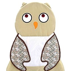 Babyhug Owl Print Cradle with Mosquito Net and Swing Lock function - Green| Storage Basket| Wheels with Lock| Easy Assembly