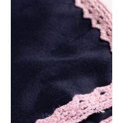 Babyhug Rayon Woven Three Fourth Sleeves Kurti Salwar Set with Floral Embroidery - Navy Blue