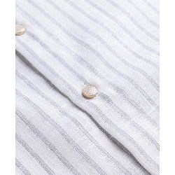 Babyhug 100% Cotton Woven Full Sleeves Striped Yarn Dyed Kurta & Pyjama Set - White & Grey