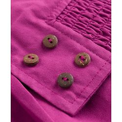 Babyhug Poplin Woven Full Sleeves Solid Frock With Jacket - Dark Pink