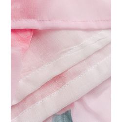 Babyhug Georgette Woven Half Sleeves One Piece Dress With Floral Print - Pink