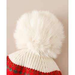 Babyhug Woollen Cap With Heart Design in Orange - Diameter 14.5 cm
