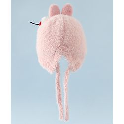 Babyhug Woollen Cap with Knot & Applique - Brown