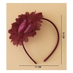 Babyhug Hair Band With Floral Applique Free Size -Pink