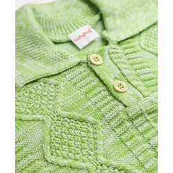 Babyhug Cable Knit Full Sleeves Sweater Set - Limegreen