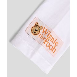 Babyhug Disney Single Jersey Knit Full Sleeves T-Shirt & Striped Pyjama Nightsuit with Winnie The Pooh Graphic - White