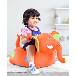 Babyhug Elephant Shaped Soft Seat - Orange