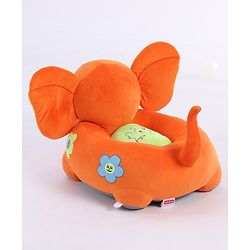 Babyhug Elephant Shaped Soft Seat - Orange
