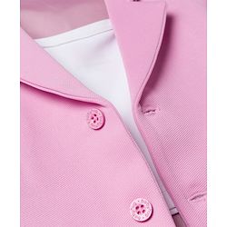 Babyhug Knit Full Sleeves Solid Top & Pant Set With Blazer - Pink
