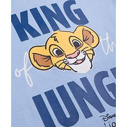 Babyhug Disney Single Jersey Knit Full Sleeves T-Shirt & Pyjama Night Suit with The Lion King Graphics - Blue