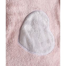 Babyhug Fur Woven Full Length Winter Wear Suit With Heart Patch - Pink
