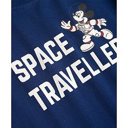 Babyhug Disney Single Jersey Knit Full Sleeves T-Shirt & Pyjama Night Suit with Space Theme Glow in the Dark Print - Navy Blue