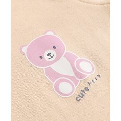 Babyhug 100% Cotton Interlock Knit Full Sleeves Jhablas with Bear & Star Print Pack of 3 - Purple White & Peach