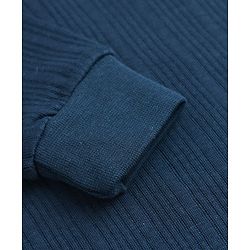 Babyhug Knit Full Sleeves Solid Vests & Pant Thermal Inner Wear - Navy Blue