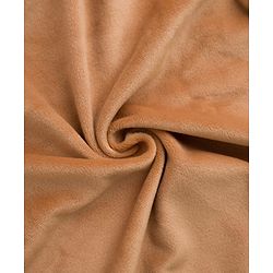 Babyhug Velour Knit Full Sleeves Text Foil Printed Winter Wear Suit - Tan