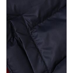 Babyhug Woven Full Sleeves Hooded Padded Winter Jacket With Boat Embroidery - Navy Blue