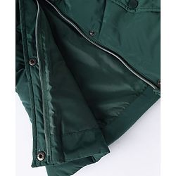 Babyhug Woven Full Sleeves Padded/Quilted Winter Jacket - Green