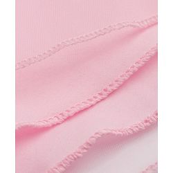 Babyhug Woven Frill Sleeves Brocade Yoke Party Dress with Bow Applique - Pink