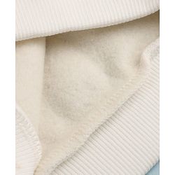 Babyhug Heavy Gauge Warm Cotton Fleece Knit Sweatshirt with Full Sleeves & Bow Applique - White
